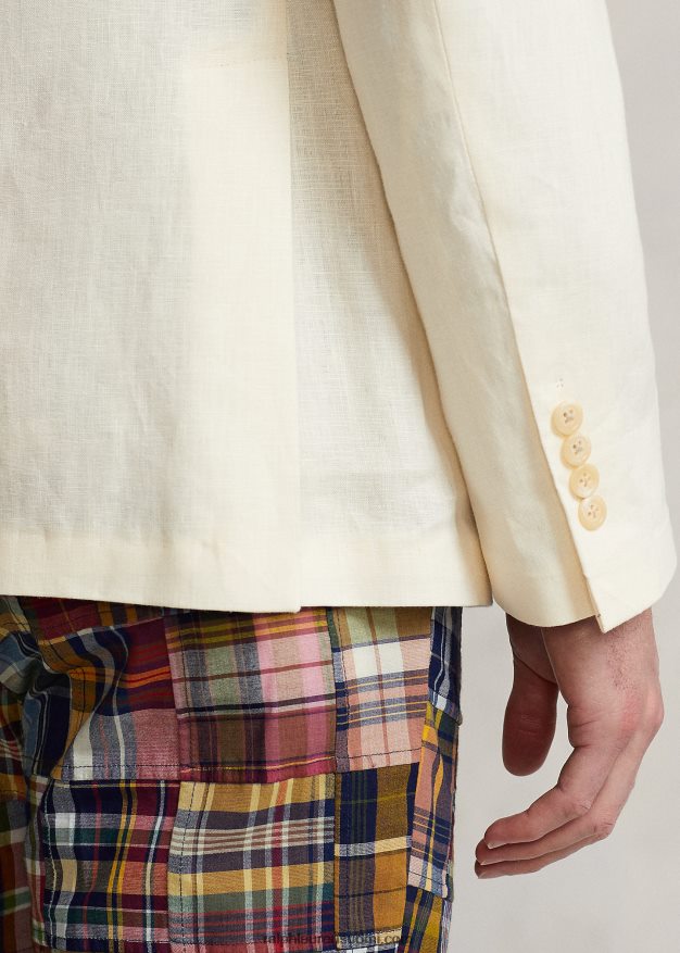 Ralph Lauren miehet poolo pehmeä pellavapukutakki 0Z24ZR749 kevyt kerma