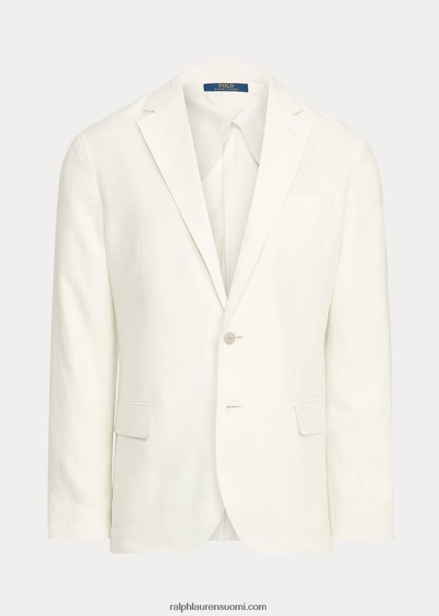 Ralph Lauren miehet poolo pehmeä pellavapukutakki 0Z24ZR8457 pergamentti kerma