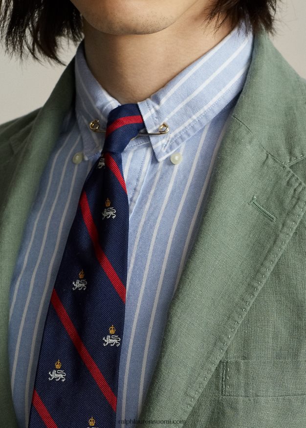 Ralph Lauren miehet poolo pehmeä pellavapukutakki 0Z24ZR8458 lastin vihreä