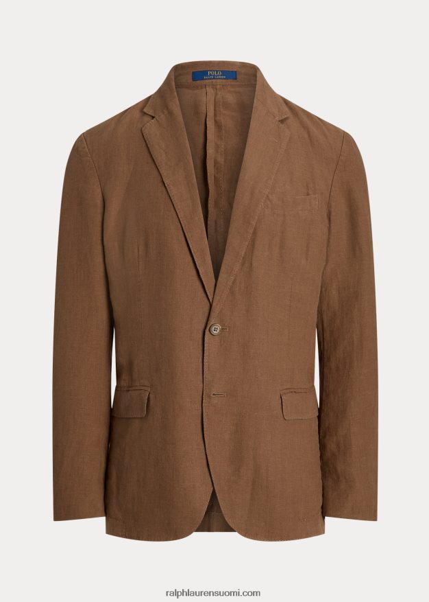 Ralph Lauren miehet poolo pehmeä pellavapukutakki 0Z24ZR8459 matkalaukku ruskea