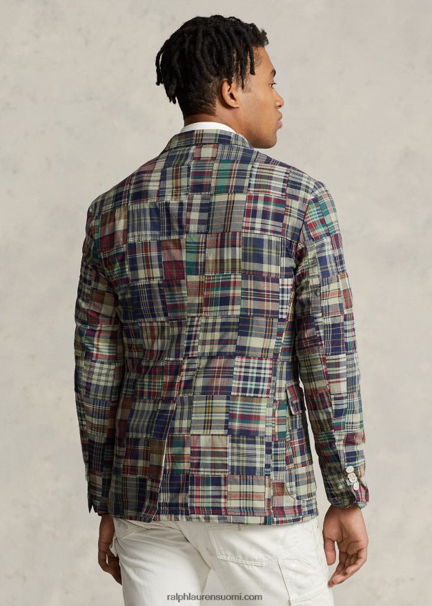 Ralph Lauren miehet poolo pehmeä tilkkutäkki madras-pukutakki 0Z24ZR1120 tilkkutäkki