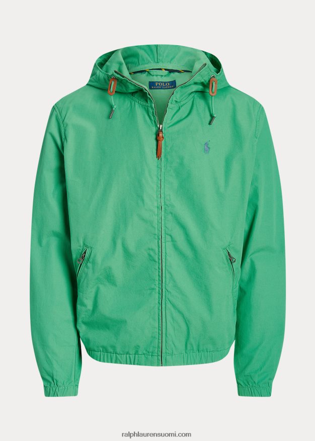 Ralph Lauren miehet popliinihupullinen takki 0Z24ZR947 lautan vihreä