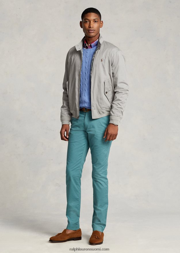 Ralph Lauren miehet puuvillainen twill-takki 0Z24ZR8581 harmaata sumua