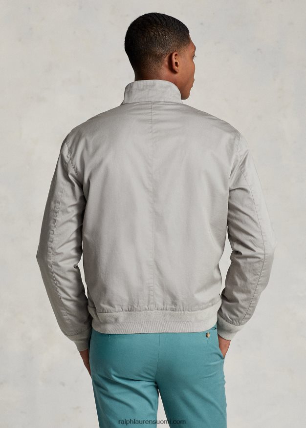 Ralph Lauren miehet puuvillainen twill-takki 0Z24ZR8581 harmaata sumua