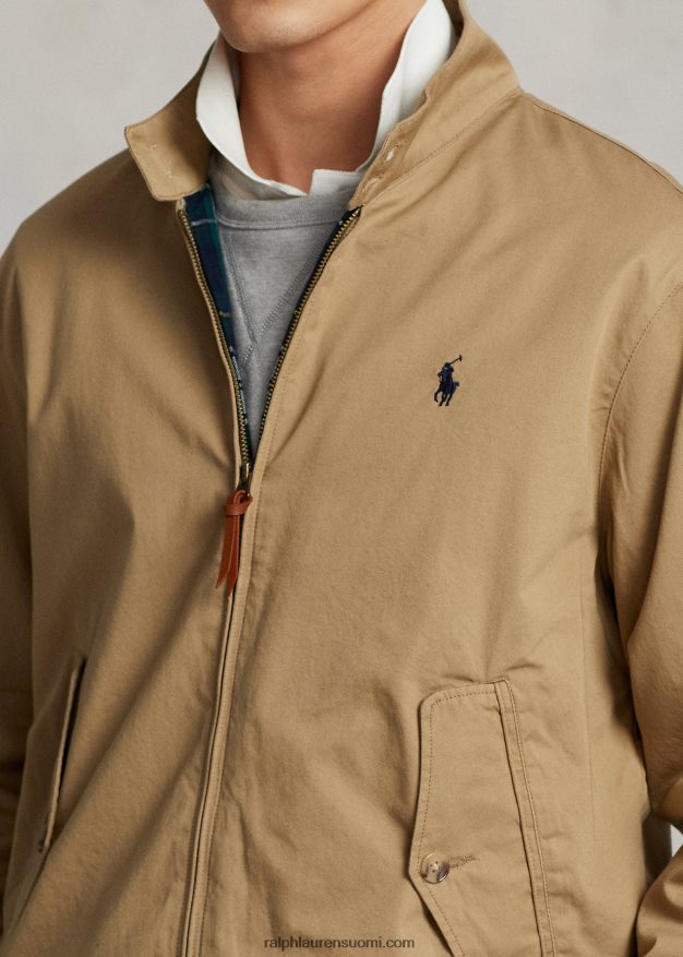Ralph Lauren miehet puuvillainen twill-takki 0Z24ZR8582 kahvilanrusketus