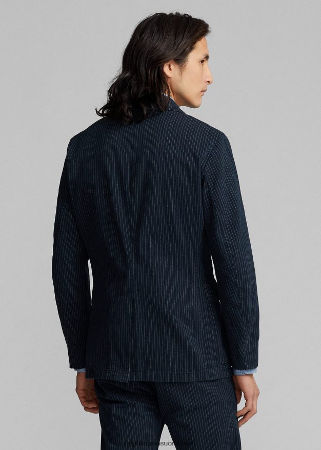 Ralph Lauren miehet rakentamaton kalanruoto urheilutakki 0Z24ZR1726 indigo neularaita