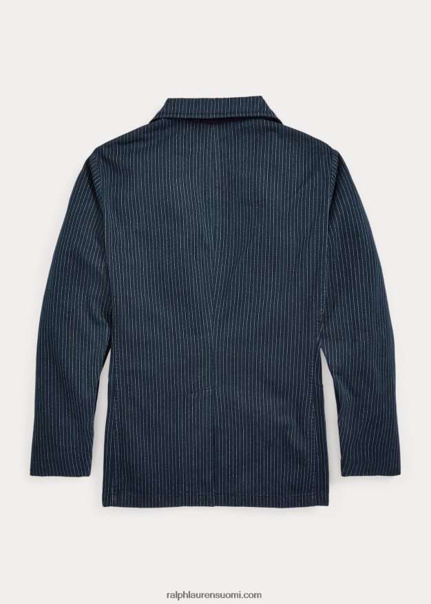 Ralph Lauren miehet rakentamaton kalanruoto urheilutakki 0Z24ZR1726 indigo neularaita