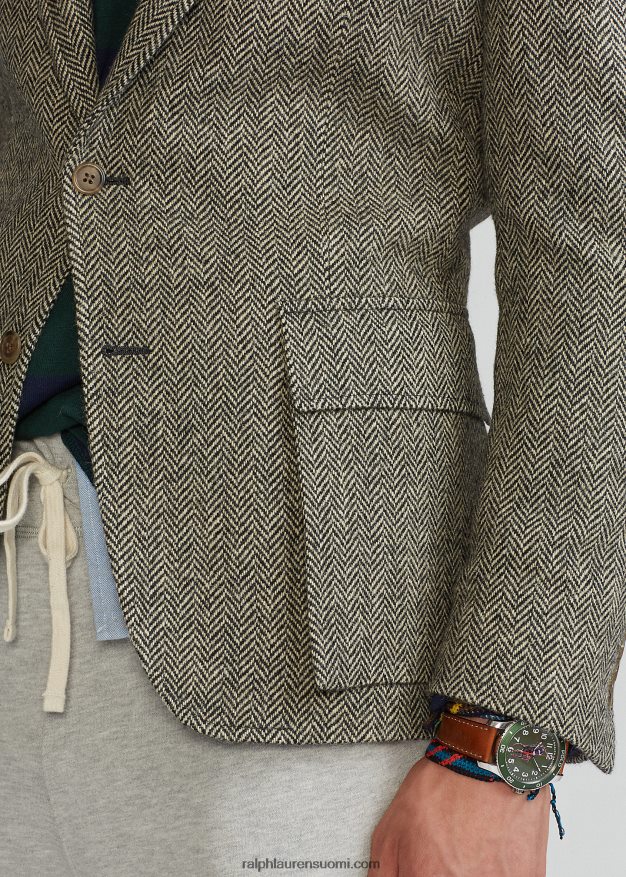 Ralph Lauren miehet rl67 kalanruototakki 0Z24ZR1300 musta ja kerma