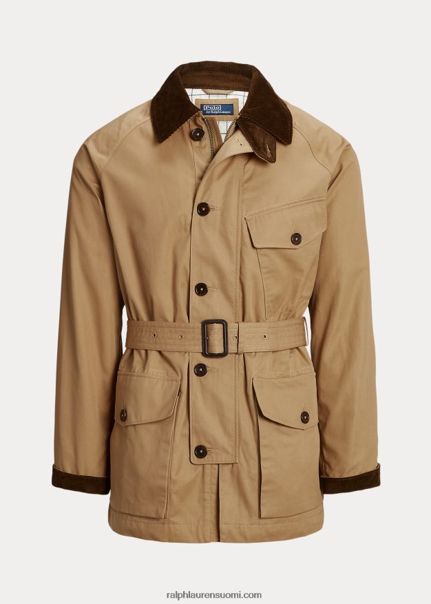 Ralph Lauren miehet tuuletusvyö takki 0Z24ZR1285 aavikon khaki