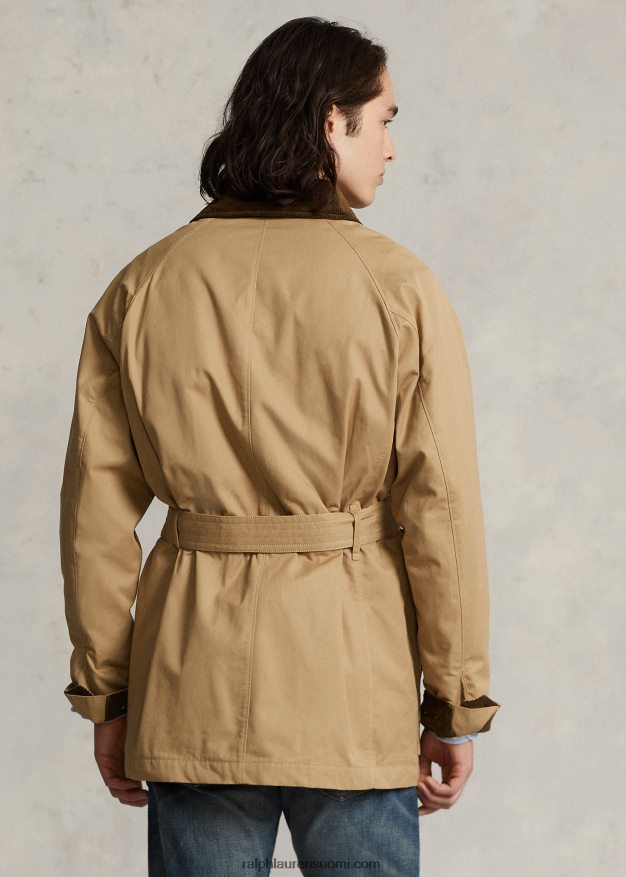 Ralph Lauren miehet tuuletusvyö takki 0Z24ZR1285 aavikon khaki
