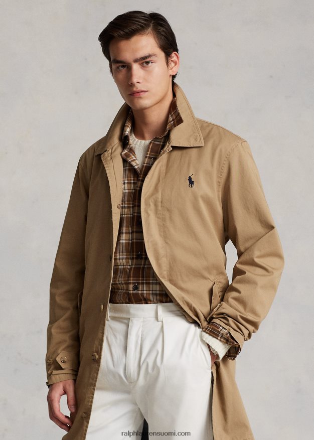 Ralph Lauren miehet twill kävelytakki 0Z24ZR8666 kahvilanrusketus