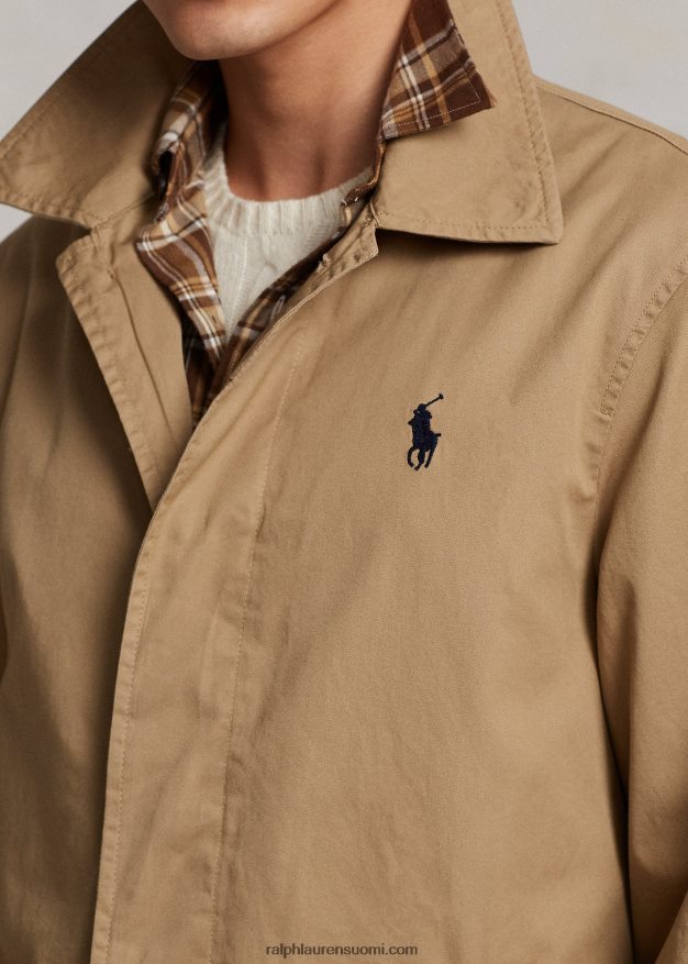 Ralph Lauren miehet twill kävelytakki 0Z24ZR8666 kahvilanrusketus