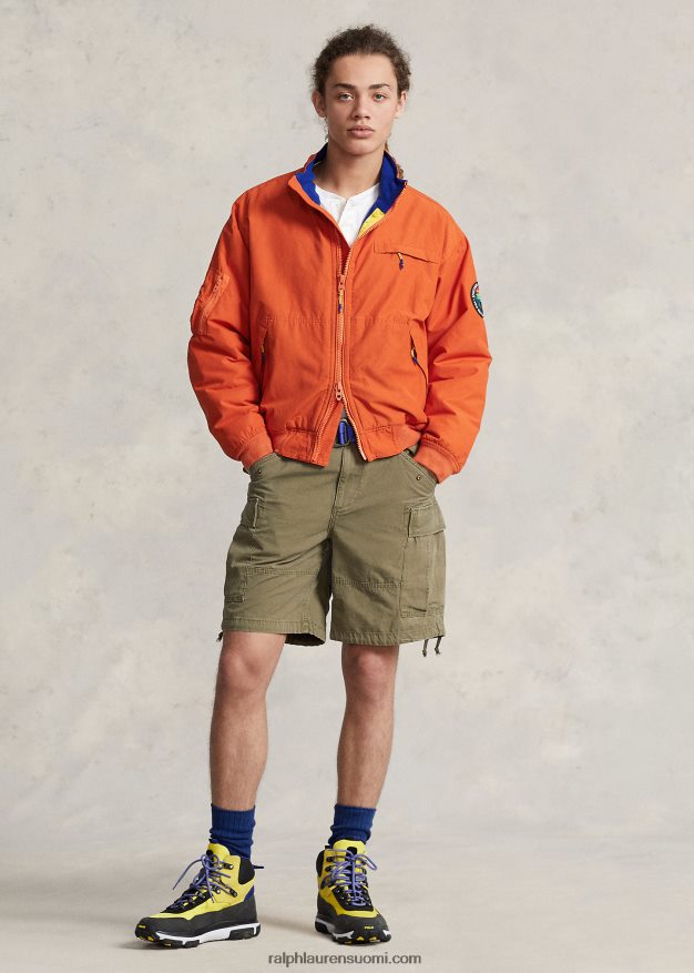 Ralph Lauren miehet vettähylkivä fleecevuorattu takki 0Z24ZR962 college oranssi