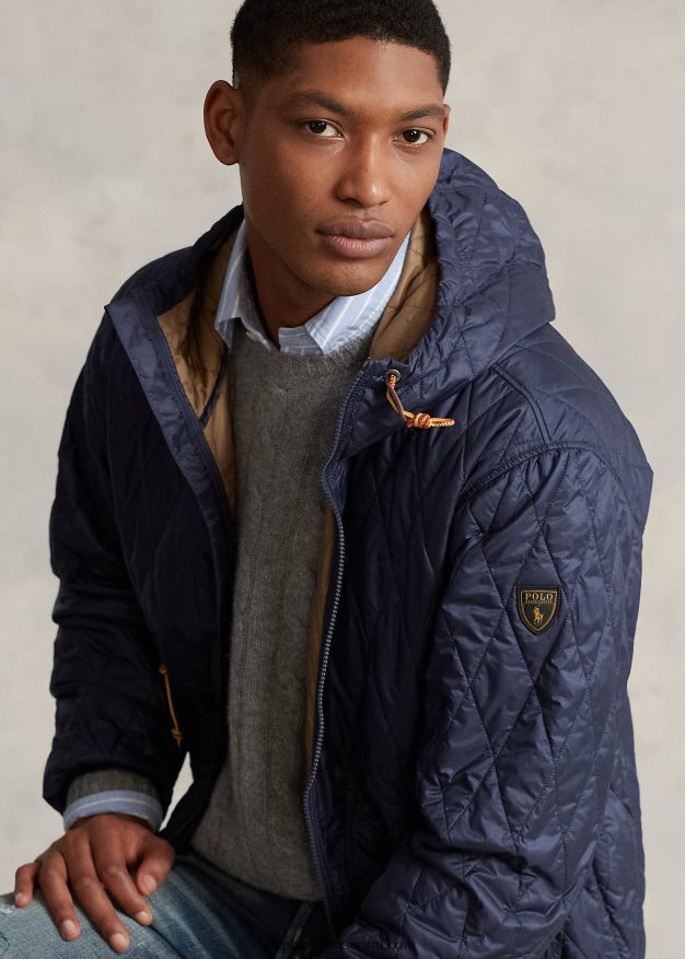 Ralph Lauren miehet vettä hylkivä hupullinen takki 0Z24ZR114 varjolaivasto