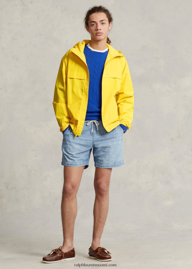 Ralph Lauren miehet vettä hylkivä hupullinen takki 0Z24ZR8382 sitruunamurska