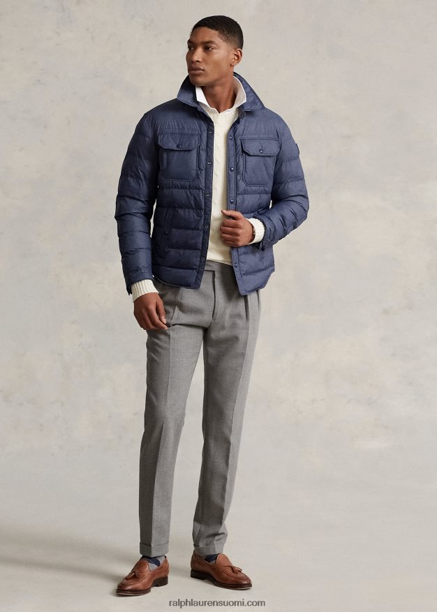 Ralph Lauren miehet vettä hylkivä takki 0Z24ZR1225 kevät laivastonsininen kanerva