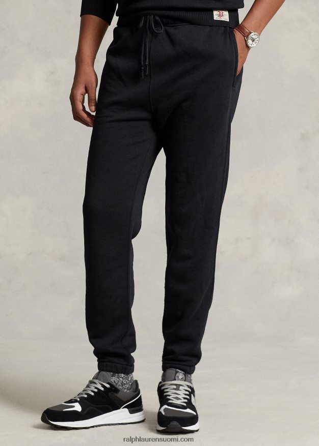 Ralph Lauren miehet vaatteella värjätty fleece-housut 0Z24ZR8633 musta