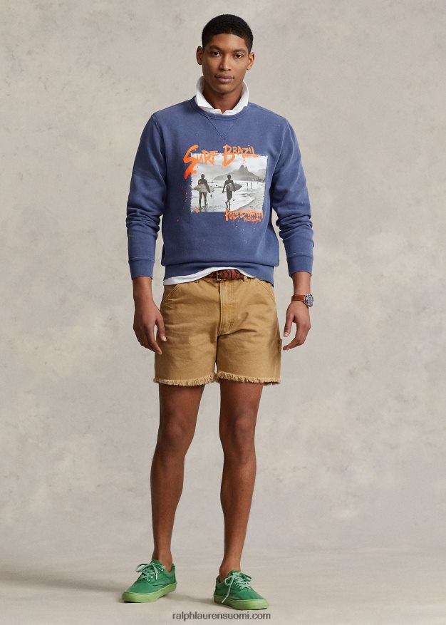 Ralph Lauren miehet fleece graafinen collegepaita 0Z24ZR1200 delta sininen