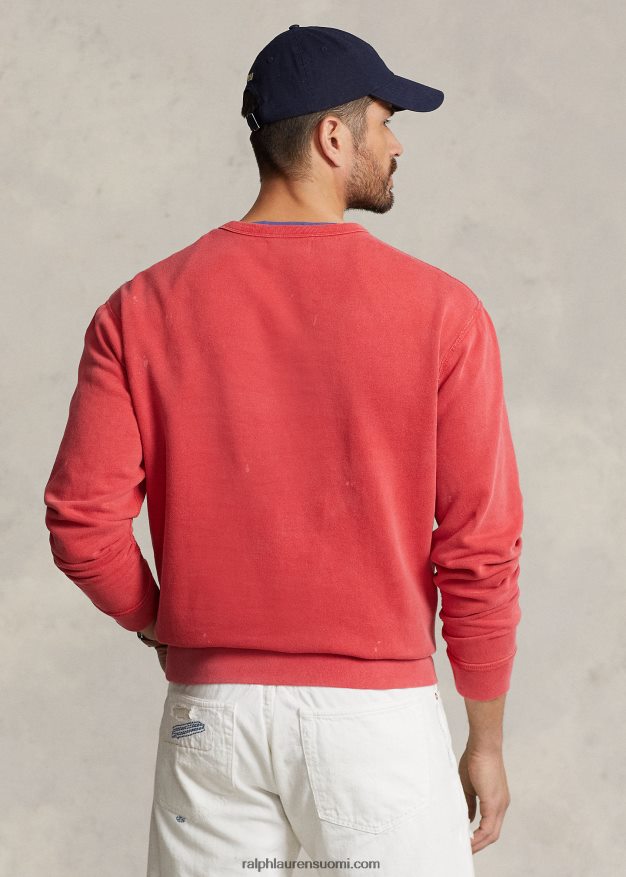 Ralph Lauren miehet fleece graafinen collegepaita 0Z24ZR1331 viesti punainen