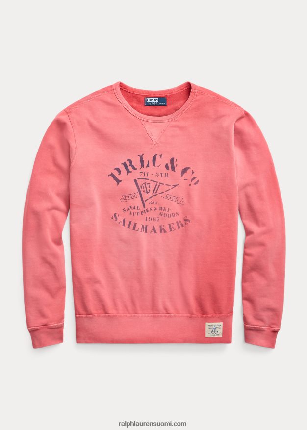 Ralph Lauren miehet fleece graafinen collegepaita 0Z24ZR8593 viesti punainen