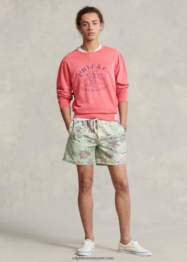 Ralph Lauren miehet fleece graafinen collegepaita 0Z24ZR8593 viesti punainen