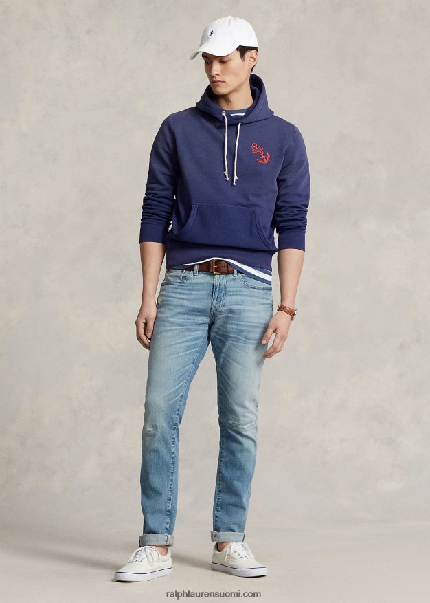 Ralph Lauren miehet graafinen fleecehuppari 0Z24ZR1150 tumma koboltti