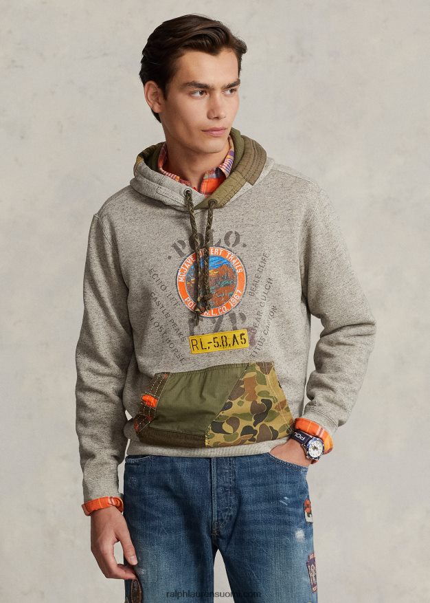 Ralph Lauren miehet graafinen fleecehuppari 0Z24ZR133 tumma vintage kanervamerelli