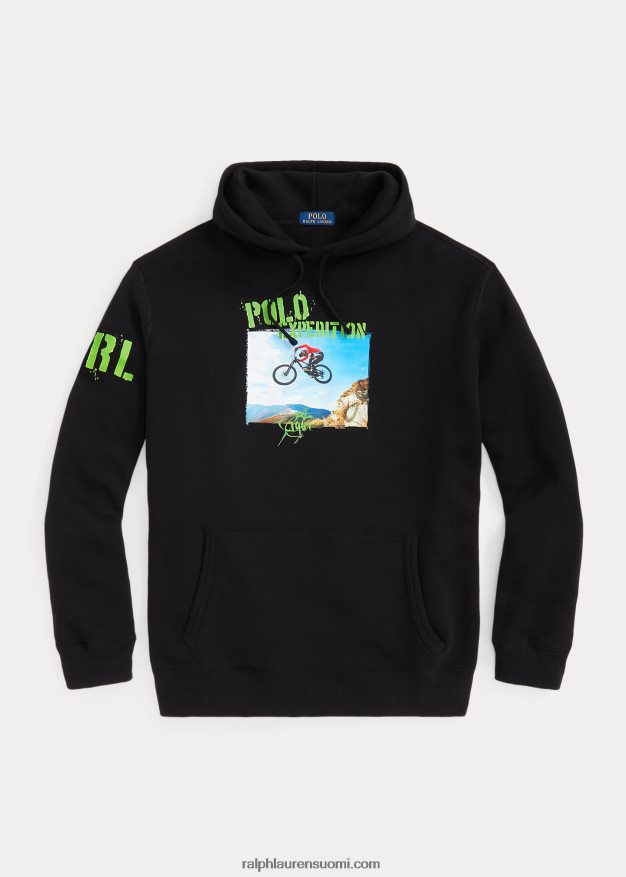 Ralph Lauren miehet graafinen fleecehuppari 0Z24ZR1931 musta