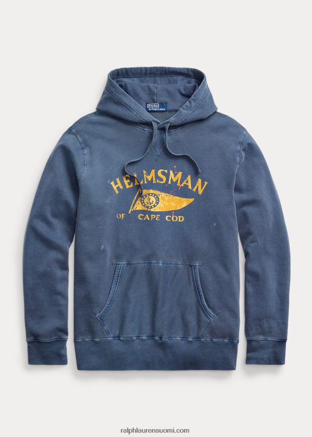 Ralph Lauren miehet graafinen fleecehuppari 0Z24ZR882 kuninkaallinen laivasto