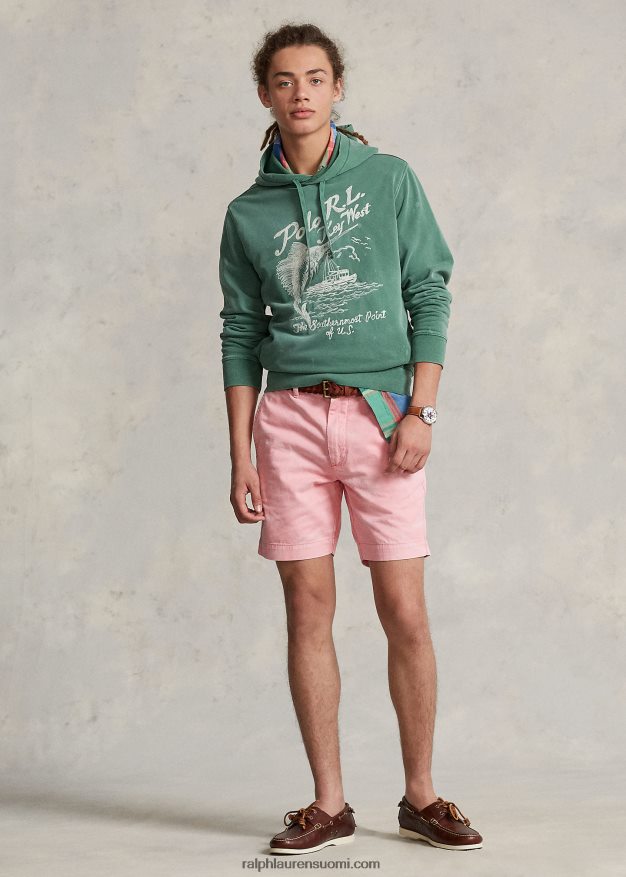 Ralph Lauren miehet graafinen kirjailtu fleecehuppari 0Z24ZR782 veranon vihreä