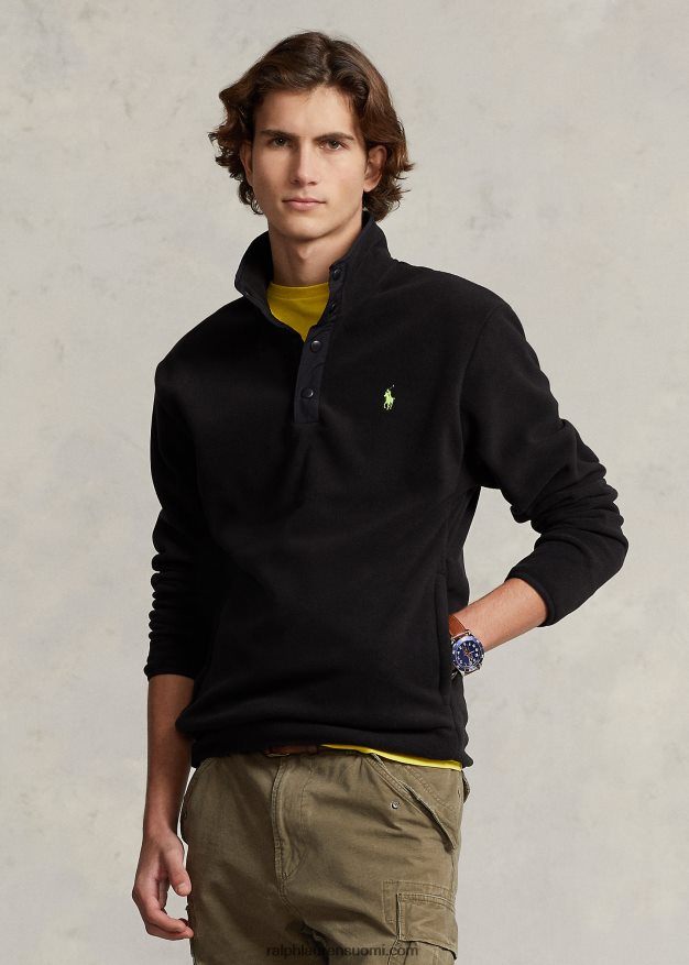Ralph Lauren miehet harjattu fleece-neulepusero 0Z24ZR8664 musta