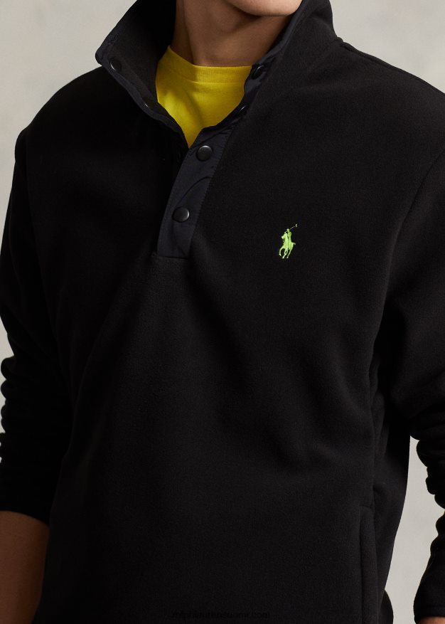 Ralph Lauren miehet harjattu fleece-neulepusero 0Z24ZR8664 musta