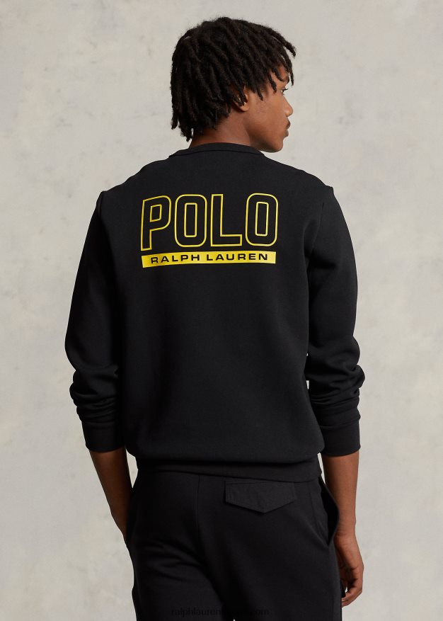 Ralph Lauren miehet iso poni kaksinkertainen neulepaita 0Z24ZR8496 musta