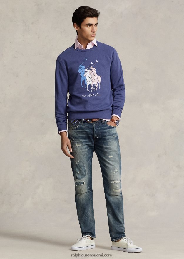 Ralph Lauren miehet iso ponifleece-paita 0Z24ZR1014 venevaja laivasto