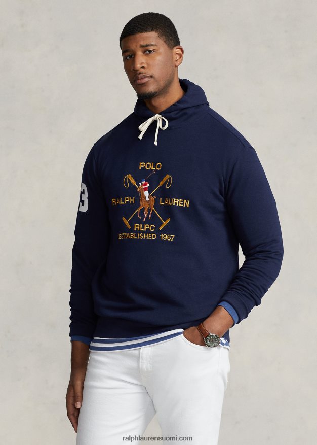 Ralph Lauren miehet iso poniharjainen fleecehuppari 0Z24ZR1630 risteilylaivasto