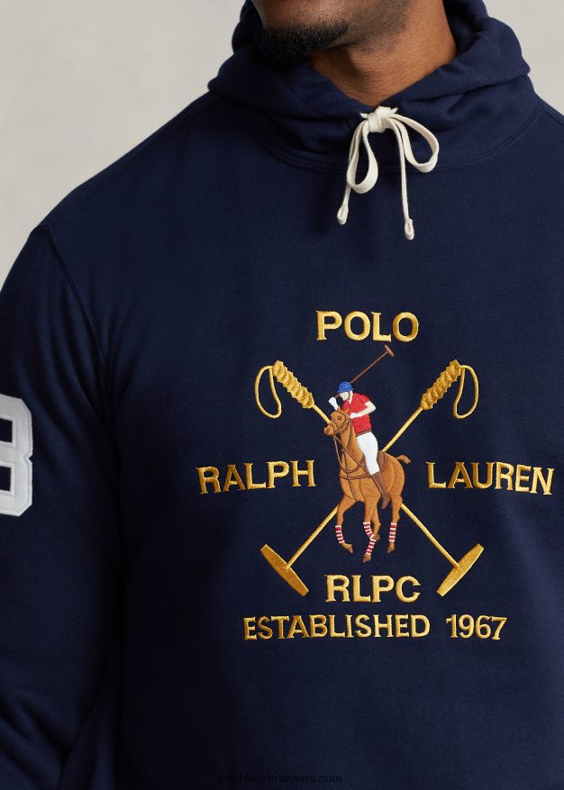 Ralph Lauren miehet iso poniharjainen fleecehuppari 0Z24ZR1630 risteilylaivasto