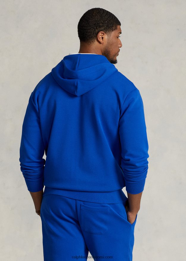 Ralph Lauren miehet kaksinkertainen täysvetoketjuhuppari 0Z24ZR1608 safiiri tähti