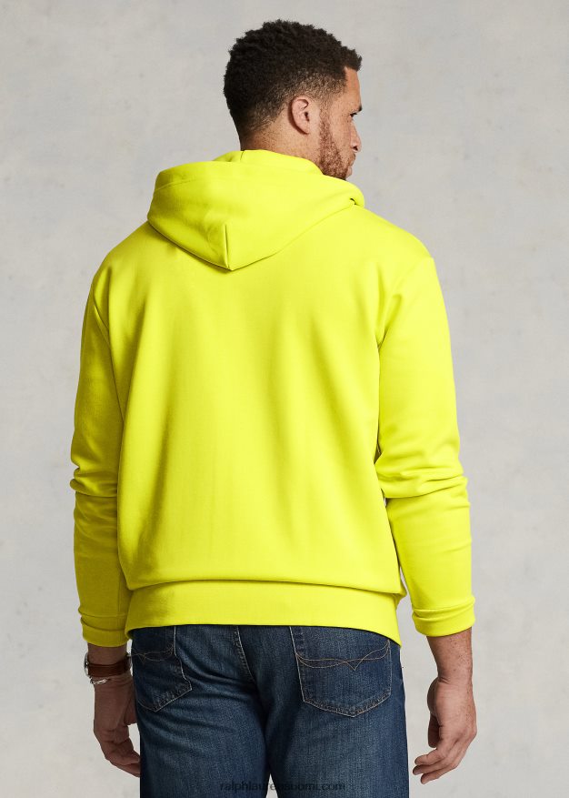 Ralph Lauren miehet kaksinkertainen täysvetoketjuhuppari 0Z24ZR1610 laser keltainen