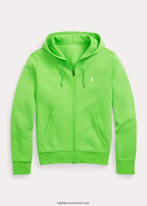 Ralph Lauren miehet kaksinkertainen täysvetoketjuhuppari 0Z24ZR1611 galaksin vihreä