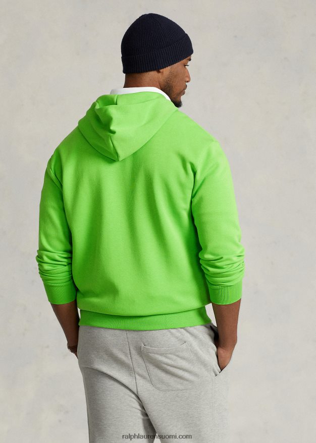 Ralph Lauren miehet kaksinkertainen täysvetoketjuhuppari 0Z24ZR1611 galaksin vihreä