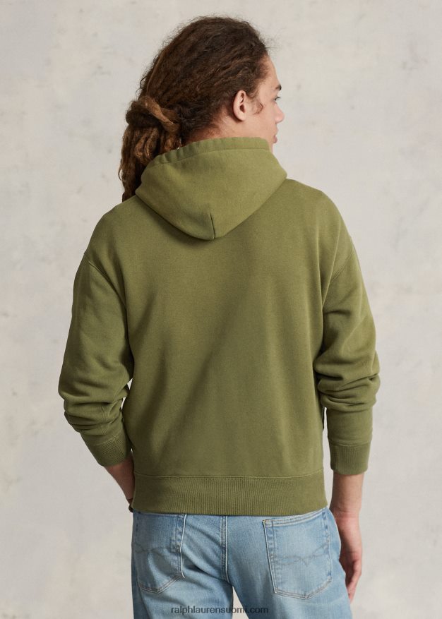 Ralph Lauren miehet kirjailtu graafinen fleecehuppari 0Z24ZR554 tumma salvia