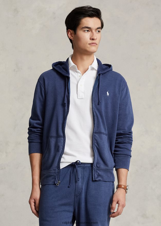 Ralph Lauren miehet kylpyläfrotee täysvetoketjuhuppari 0Z24ZR956 newportin laivasto