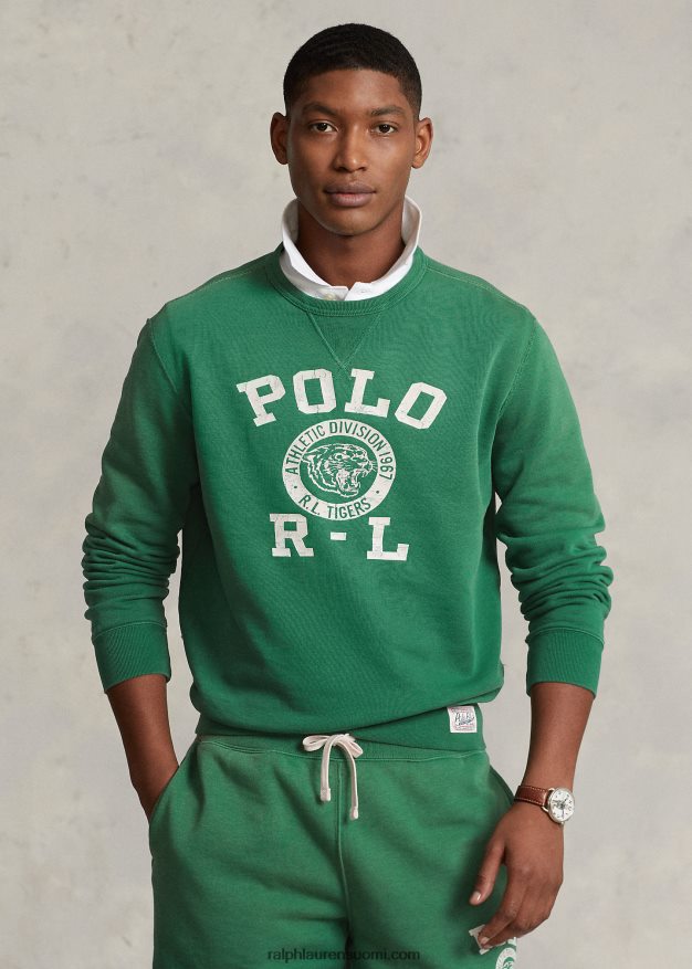 Ralph Lauren miehet logo fleece collegepaita 0Z24ZR1028 veranon vihreä