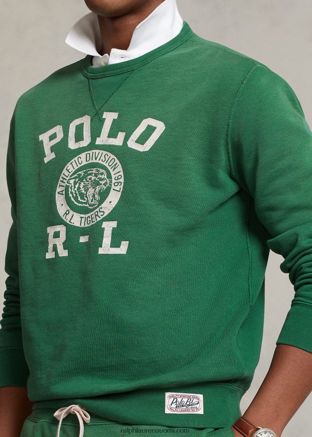 Ralph Lauren miehet logo fleece collegepaita 0Z24ZR1028 veranon vihreä
