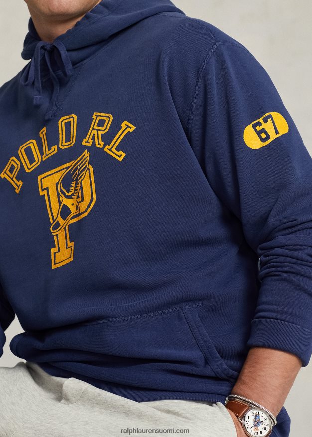 Ralph Lauren miehet logollinen fleecehuppari 0Z24ZR1645 tumma koboltti