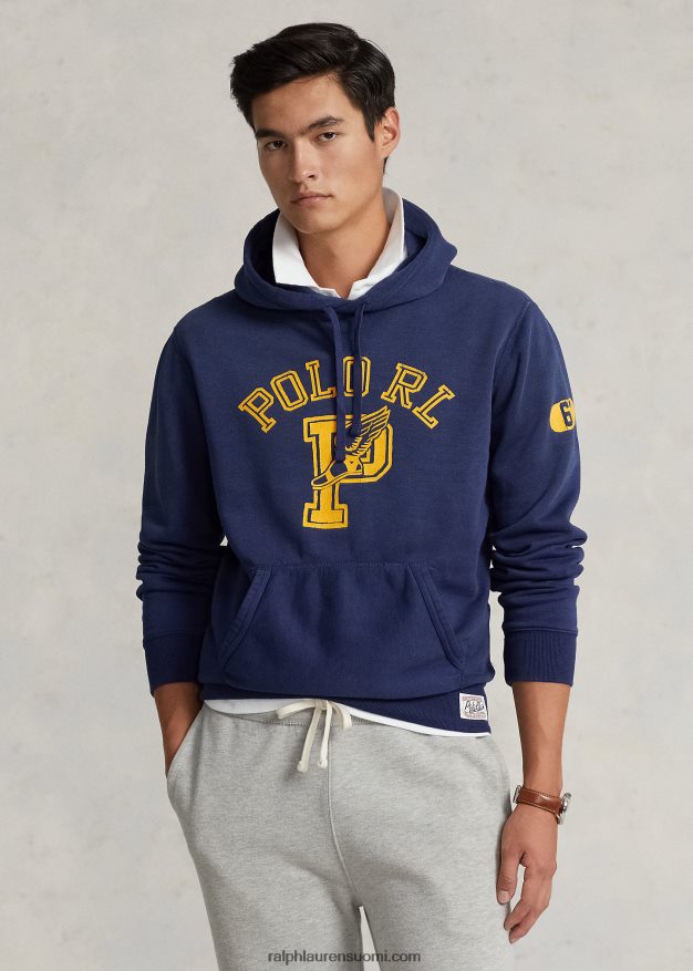 Ralph Lauren miehet logollinen fleecehuppari 0Z24ZR843 tumma koboltti