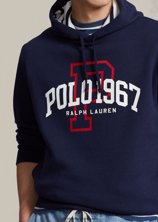 Ralph Lauren miehet logollinen fleecehuppari 0Z24ZR8590 risteilylaivasto