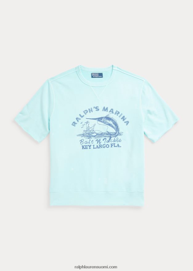 Ralph Lauren miehet marina lyhythihainen collegepaita 0Z24ZR1187 saari aqua