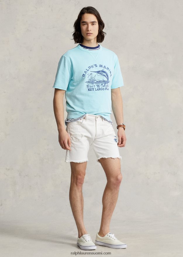 Ralph Lauren miehet marina lyhythihainen collegepaita 0Z24ZR1187 saari aqua