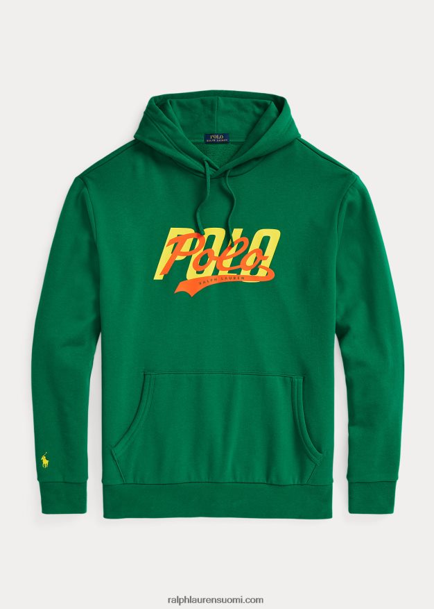Ralph Lauren miehet pinottu logollinen fleecehuppari 0Z24ZR1897 ensisijainen vihreä